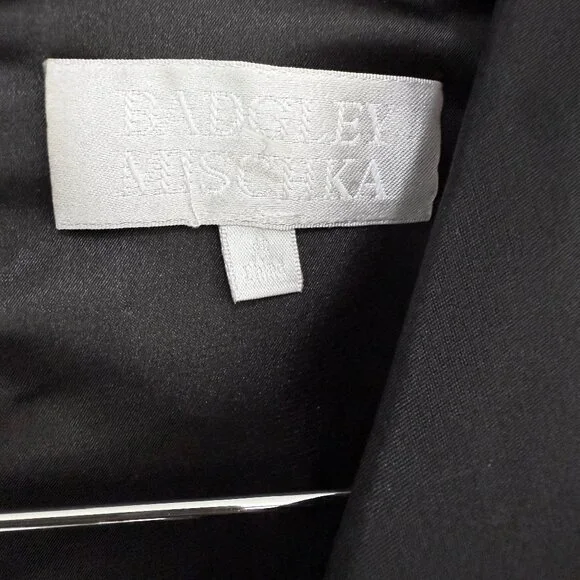 Badgley Mischka Bandage Shutter Pleat Silk Dress - Picture 5 of 6